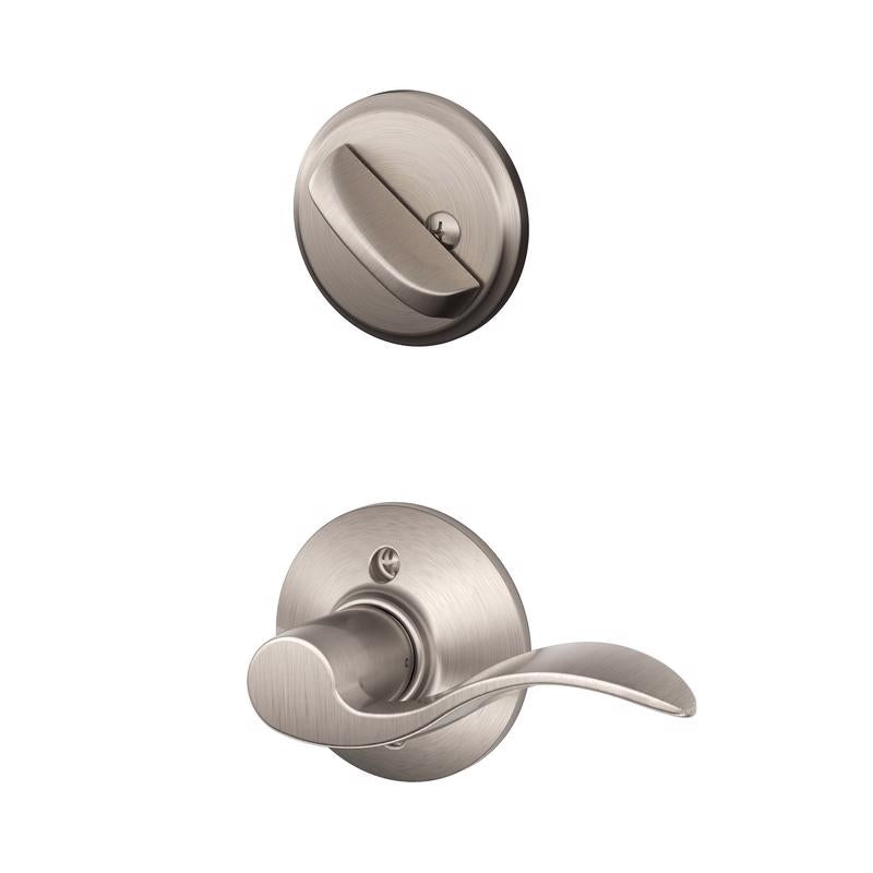 SCHLAGE - Schlage Modern Satin Nickel Handleset Right Handed