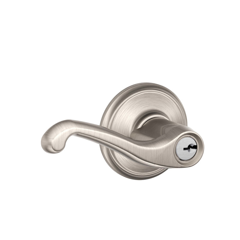 SCHLAGE - Schlage Flair Satin Nickel Entry Lever KA4 1-3/4 in.