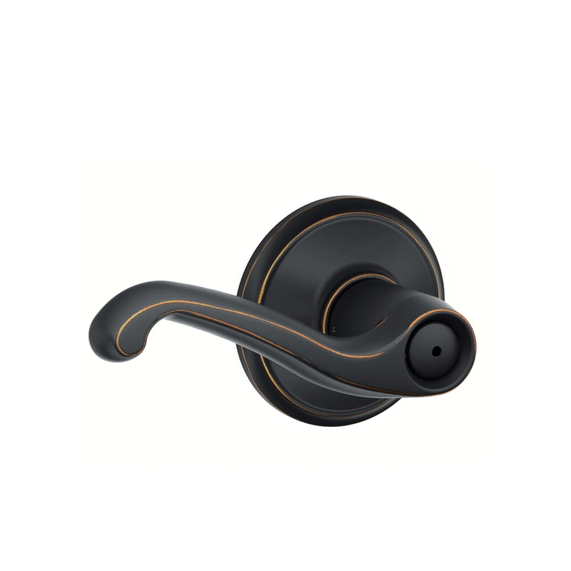 SCHLAGE - Schlage Traditional Aged Bronze Privacy Lever Right or Left Handed