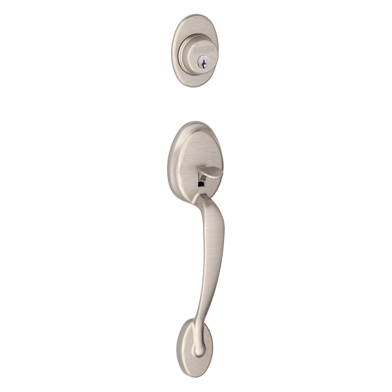 SCHLAGE - Schlage Plymouth Satin Nickel Handleset Right or Left Handed