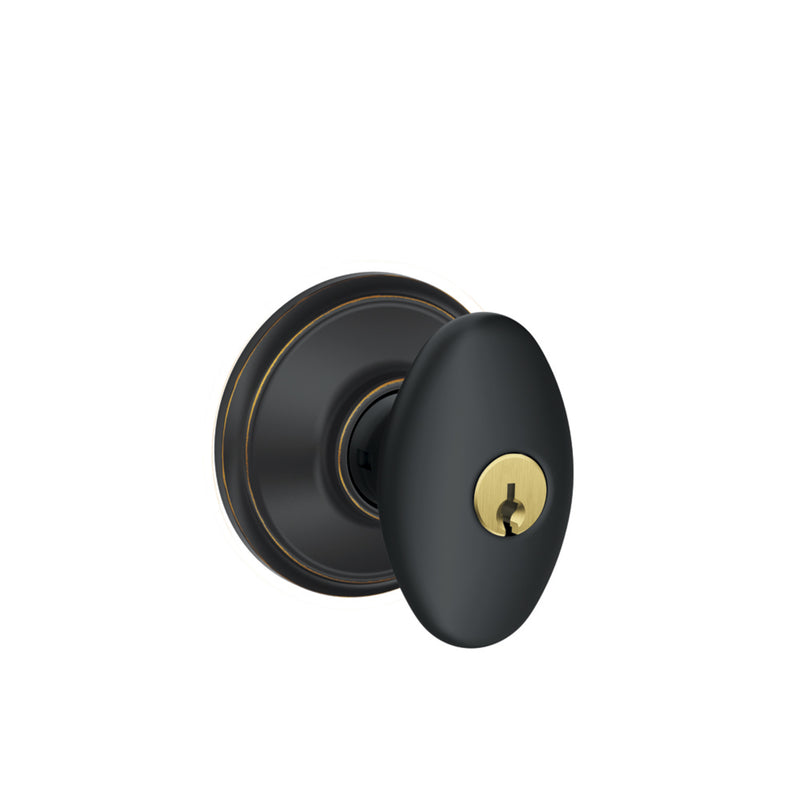 SCHLAGE - Schlage Sienna Aged Bronze Entry Knobs 1-3/4 in.