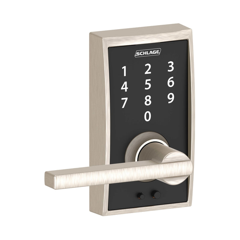 SCHLAGE - Schlage Satin Nickel Steel Touchscreen Lever