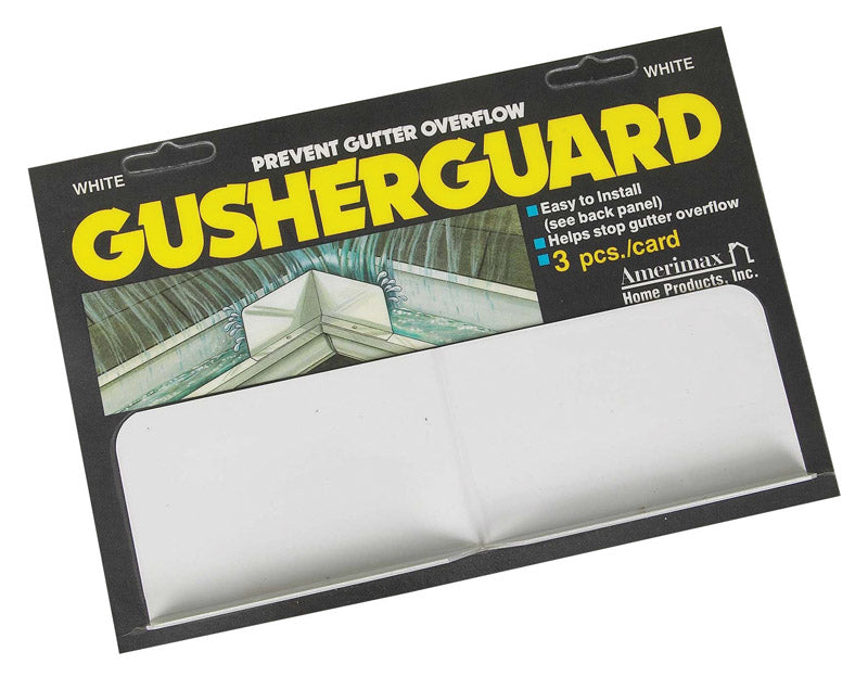 AMERIMAX - Amerimax 3 in. H X 0.5 in. W X 9 in. L White Aluminum K Gusher Guard