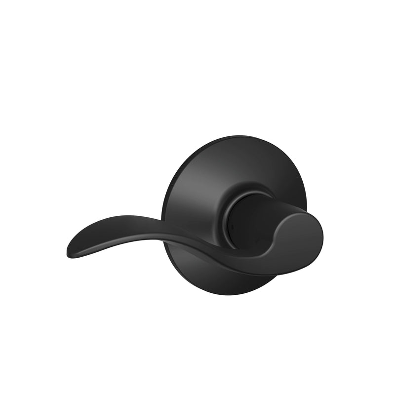 SCHLAGE - Schlage Accent Matte Black Passage Lever Right or Left Handed