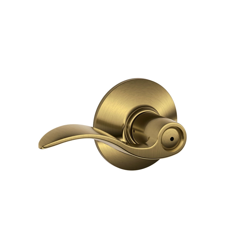 SCHLAGE - Schlage Accent Antique Brass Privacy Lever Right or Left Handed