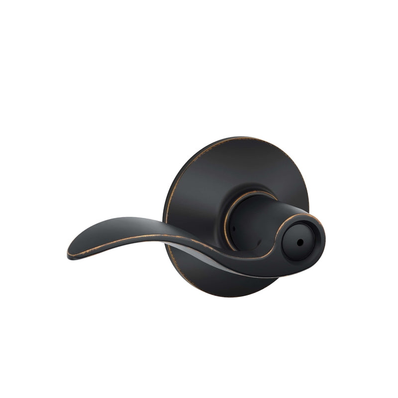 SCHLAGE - Schlage Accent Aged Bronze Privacy Lever Right or Left Handed