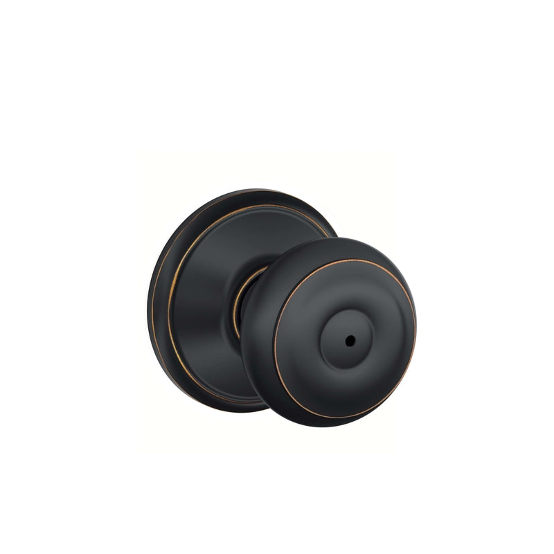 SCHLAGE - Schlage Georgian Aged Bronze Privacy Knob Right or Left Handed