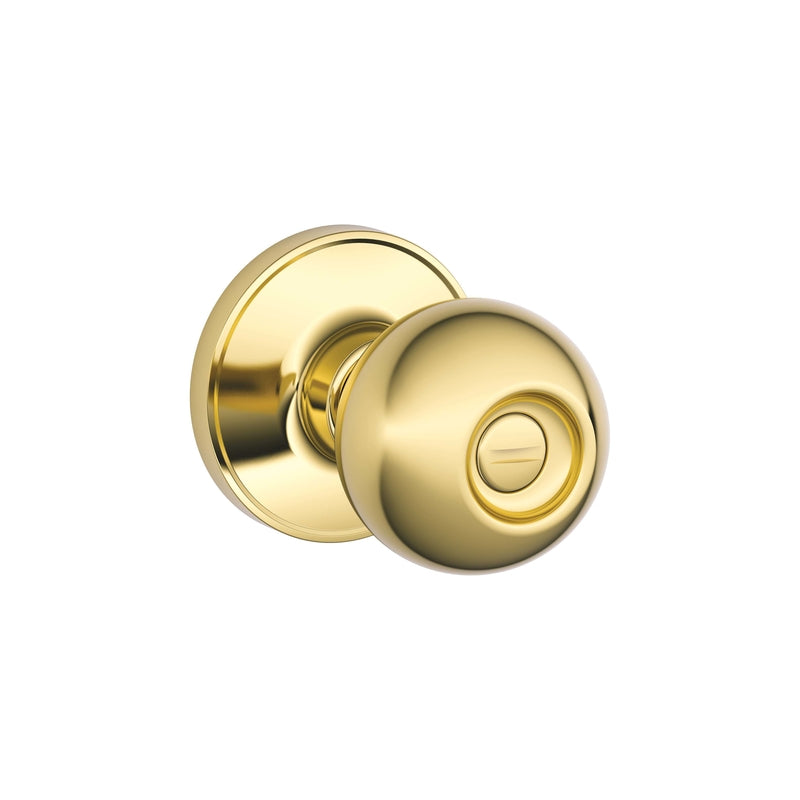 SCHLAGE - Schlage Dexter Corona Bright Brass Privacy Knob Right or Left Handed