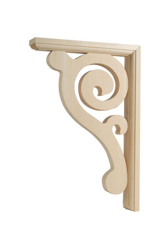 WADDELL - Waddell 12 in. H X 8 in. L Prefinished Brown Hardwood Decorative Bracket