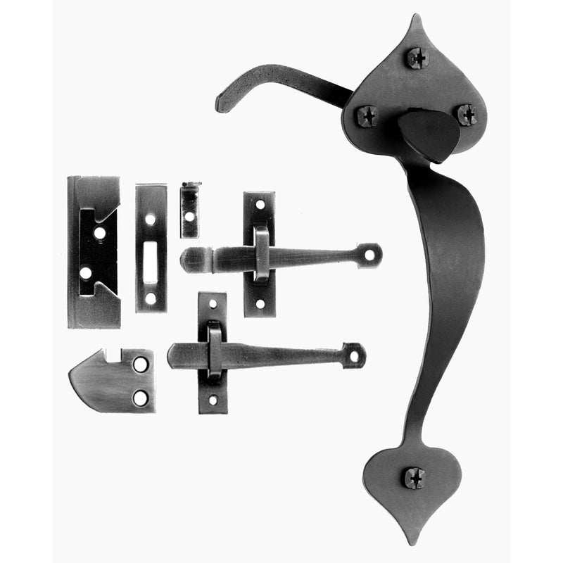 ACORN - Acorn Matte Black Forged Iron Rim Latch [AT8BR]