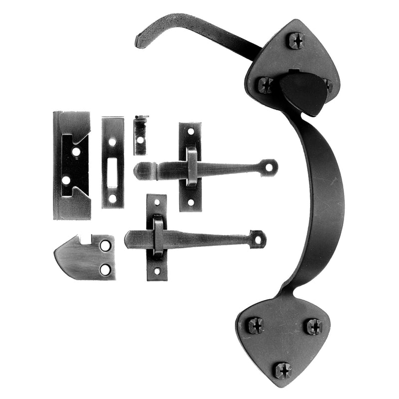 ACORN - Acorn Matte Black Forged Iron Rim Latch [AT7BR]