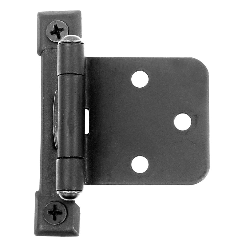 ACORN - Acorn 2-5/8 in. W X 2-5/8 in. L Black Iron Overlay Hinge 2 pk