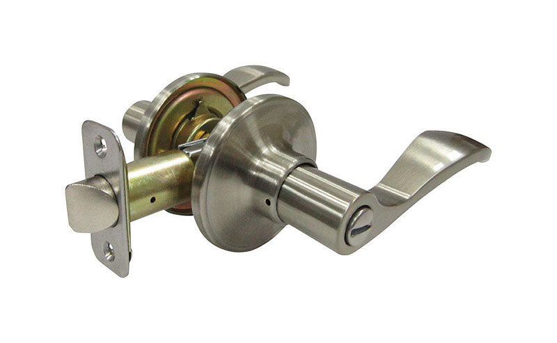 FAULTLESS - Faultless Naples Lever Satin Nickel Privacy Lever Right Handed