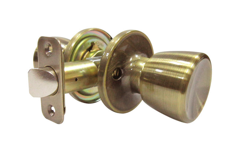 FAULTLESS - Faultless Tulip Antique Brass Passage Door Knob Right Handed