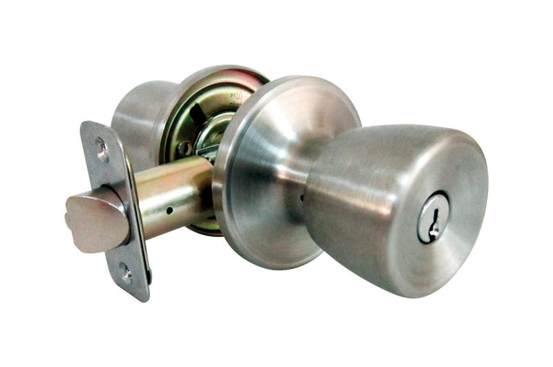 FAULTLESS - Faultless Tulip Satin Stainless Steel Entry Knobs Right Handed