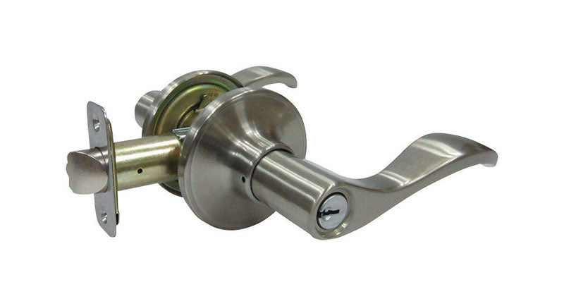 FAULTLESS - Faultless Naples Lever Satin Nickel Lever Lock Right Handed