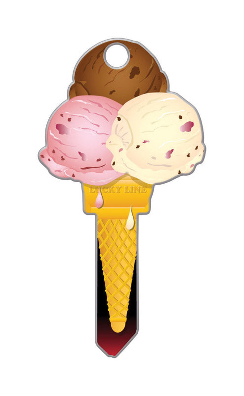 LUCKY LINE - Lucky Line Key Shapes Ice Cream House Key Blank Double For Kwikset KW1/11 - Case of 5