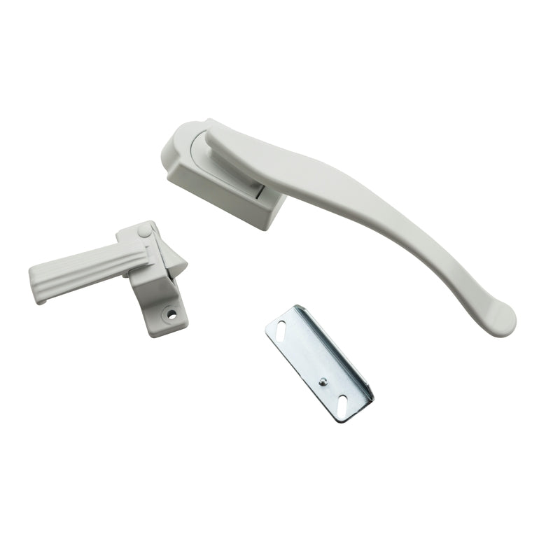 NATIONAL HARDWARE - National Hardware White Zinc Lever Latches 1 pk [N100-035]