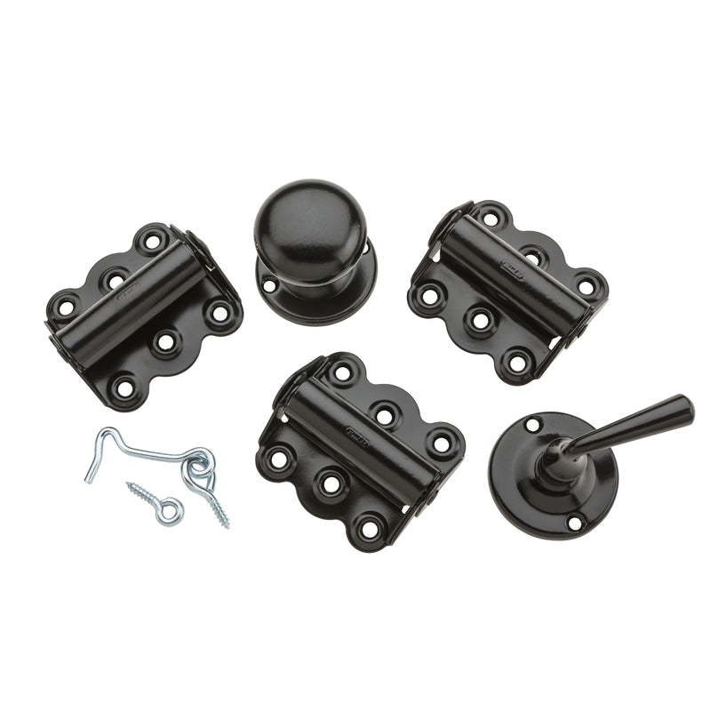 NATIONAL HARDWARE - National Hardware Black Steel Screen/Storm Door Hardware Set 1 pk