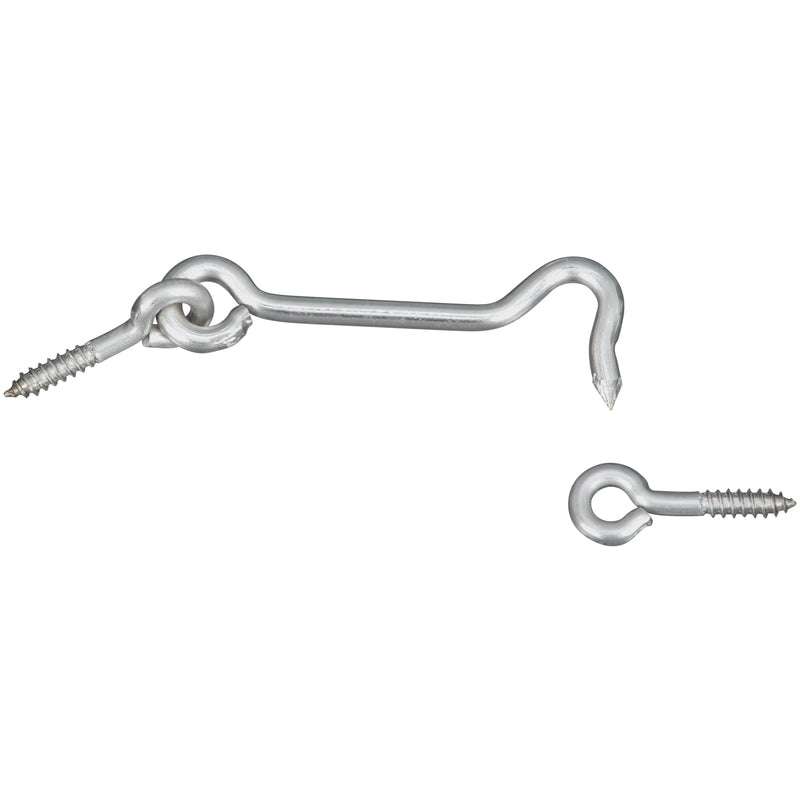 NATIONAL HARDWARE - National Hardware 3 in. L Silver Stainless Steel Hook and Eye Closure 2 pk