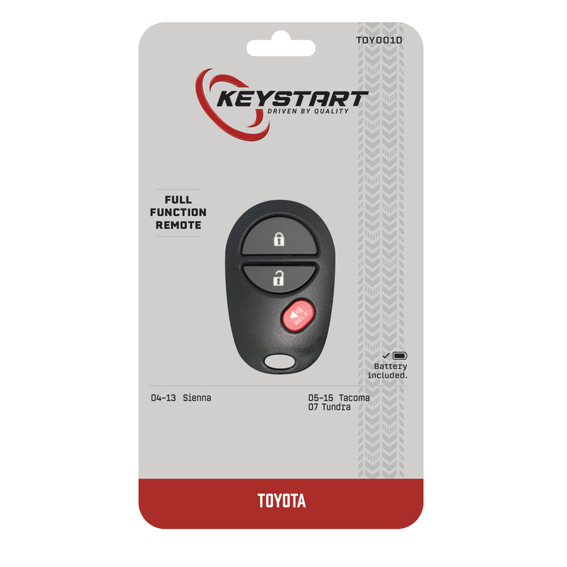 HILLMAN - KeyStart Renewal KitAdvanced Remote Automotive Key FOB Shell TOY001H Double For Toyota