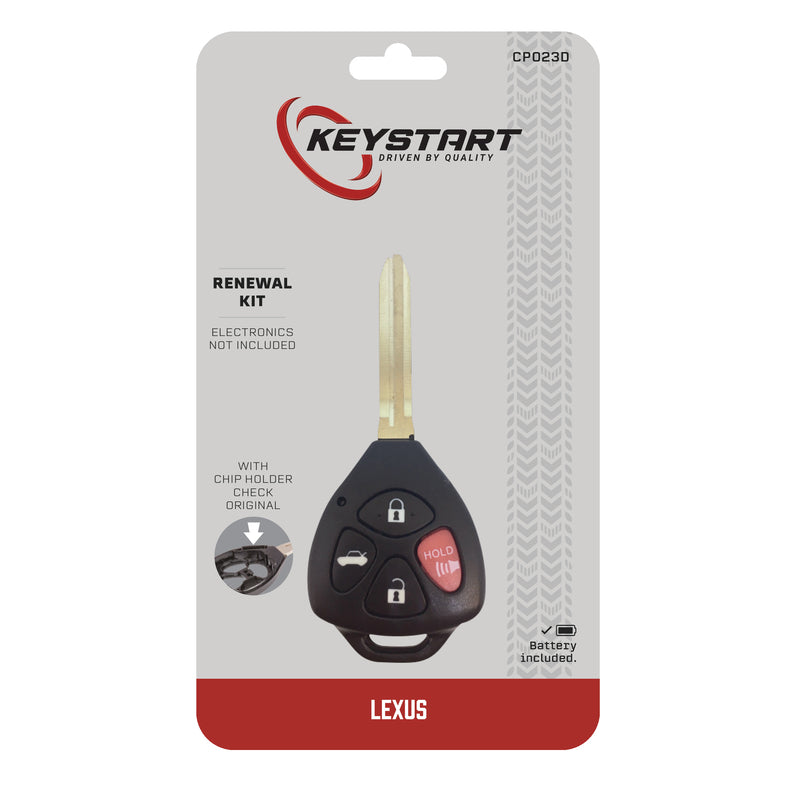 HILLMAN - KeyStart Renewal KitAdvanced Remote Automotive Replacement Key CP023 Double For Toyota