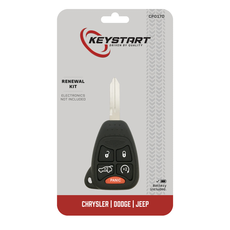 HILLMAN - KeyStart Renewal KitAdvanced Remote Automotive Replacement Key CP017 Double For Mopar