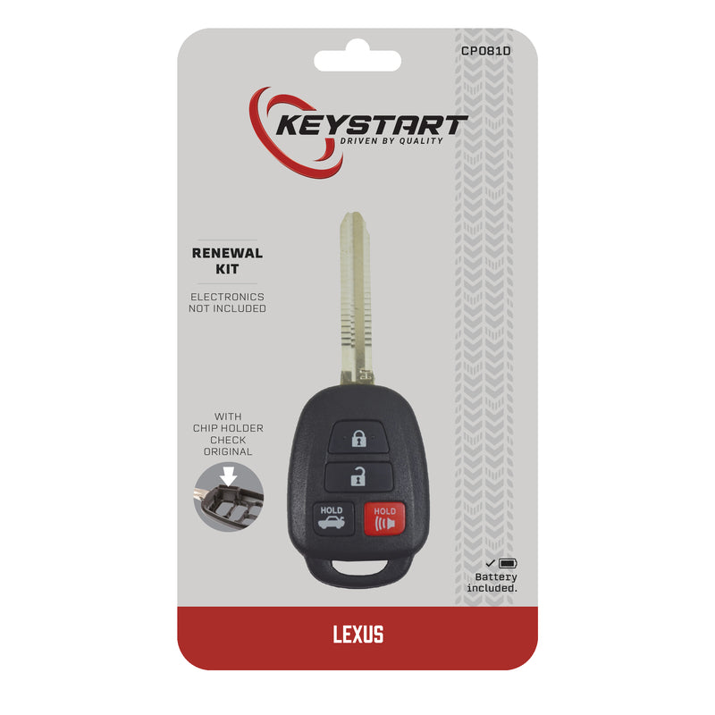 HILLMAN - KeyStart Renewal KitAdvanced Remote Automotive Replacement Key CP081 Double For Toyota