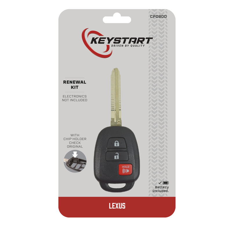 HILLMAN - KeyStart Renewal KitAdvanced Remote Automotive Replacement Key CP080 Double For Toyota