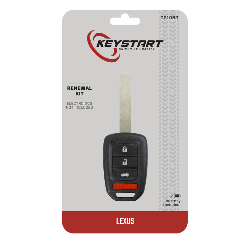 HILLMAN - KeyStart Renewal KitAdvanced Remote Automotive Replacement Key CP106 Double For Honda