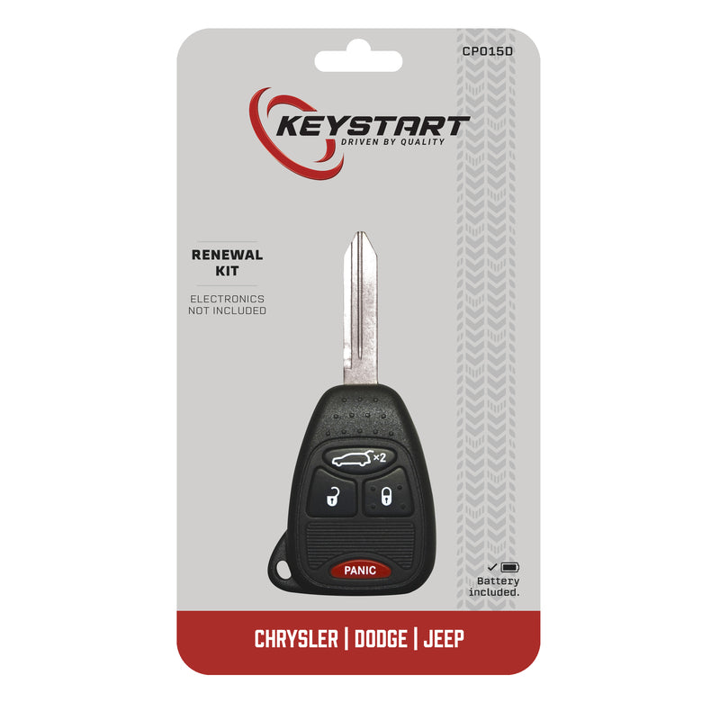 HILLMAN - KeyStart Renewal KitAdvanced Remote Automotive Replacement Key CP015 Double For Mopar