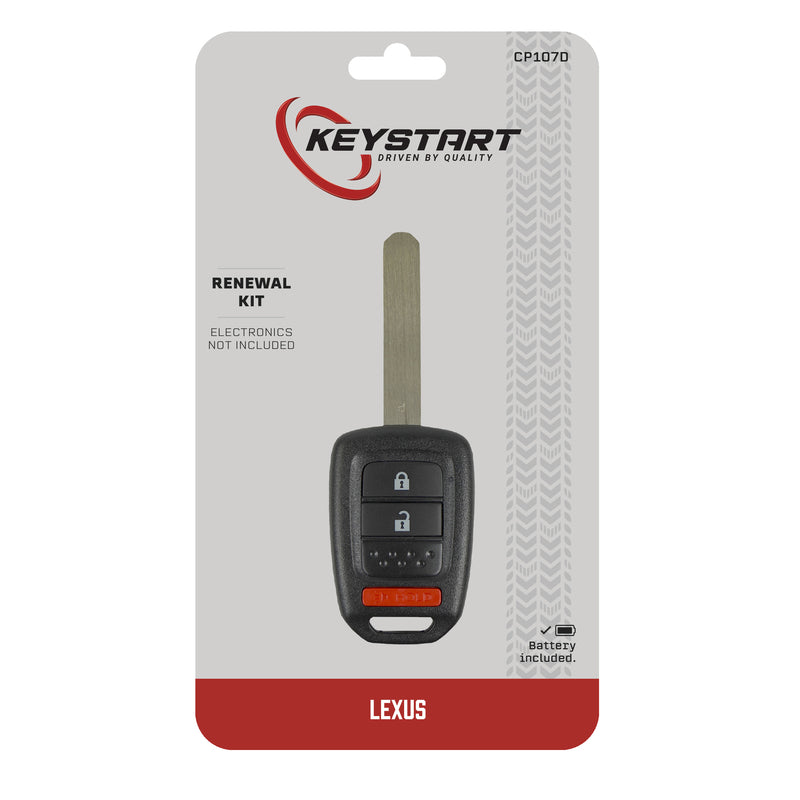 HILLMAN - KeyStart Renewal KitAdvanced Remote Automotive Replacement Key CP107 Double For Honda