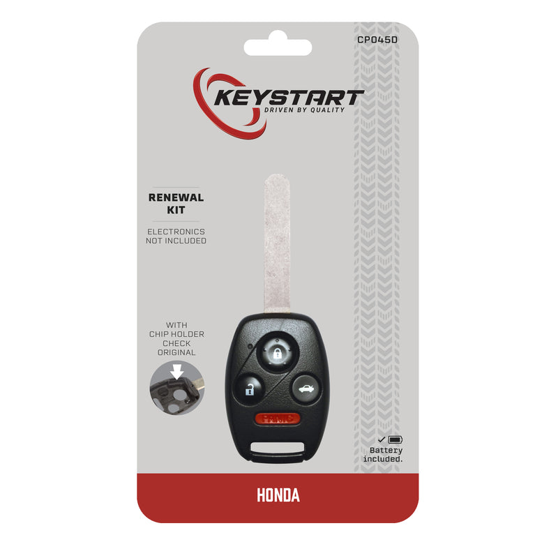 HILLMAN - KeyStart Renewal KitAdvanced Remote Automotive Replacement Key CP045 Double For Honda