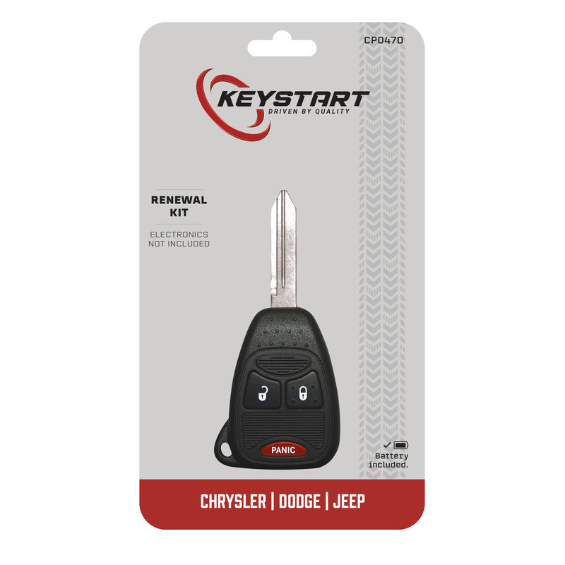 HILLMAN - KeyStart Renewal KitAdvanced Remote Automotive Replacement Key CP047 Double For Mopar