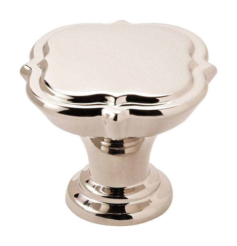 AMEROCK - Amerock Grace Revitalize Quatrefoil Cabinet Knob 1-3/8 in. D 1-3/16 in. Polished Nickel 1 pk
