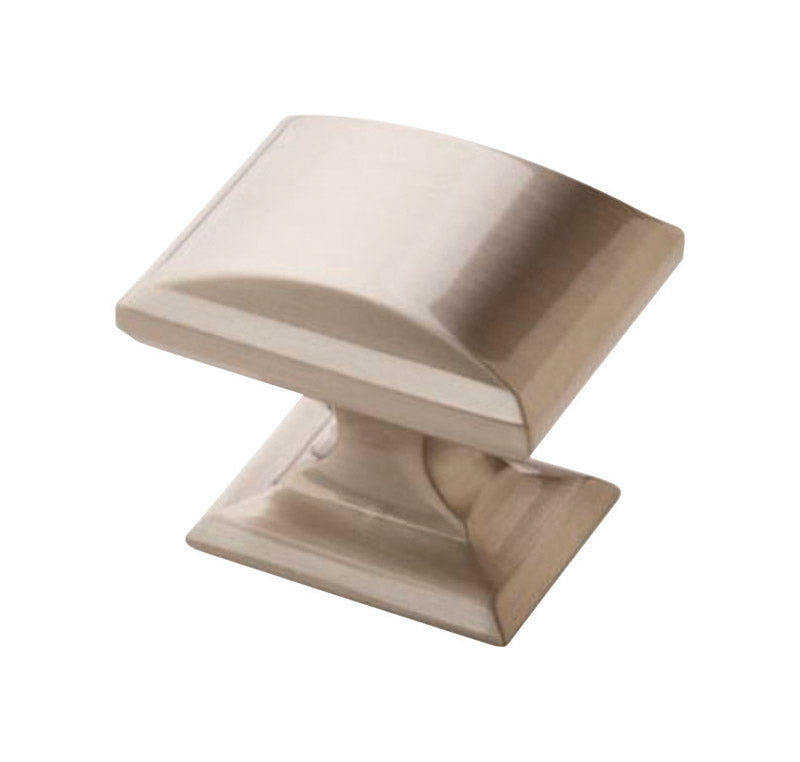 AMEROCK - Amerock Candler Square Cabinet Knob 1-1/8 in. Satin Nickel 1 pk