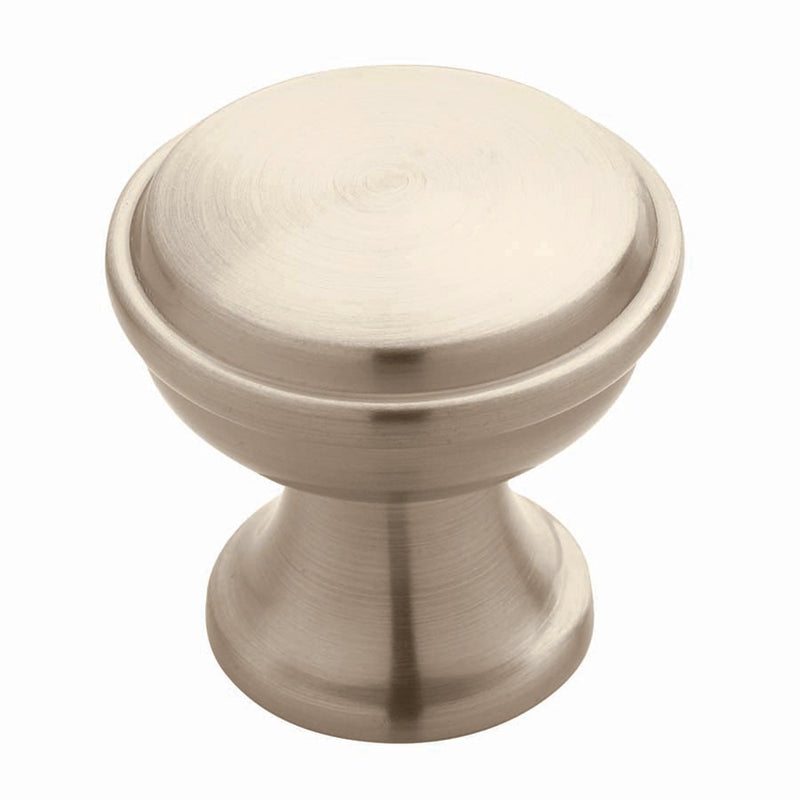 AMEROCK - Amerock Westerly Round Cabinet Knob 1-3/16 in. D 1-3/16 in. Satin Nickel 1 pk