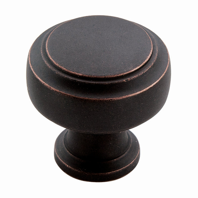 AMEROCK - Amerock Highland Ridge Collection Round Cabinet Knob 1-3/16 in. D 1-1/4 in. Dark Oiled Bronze 1 pk
