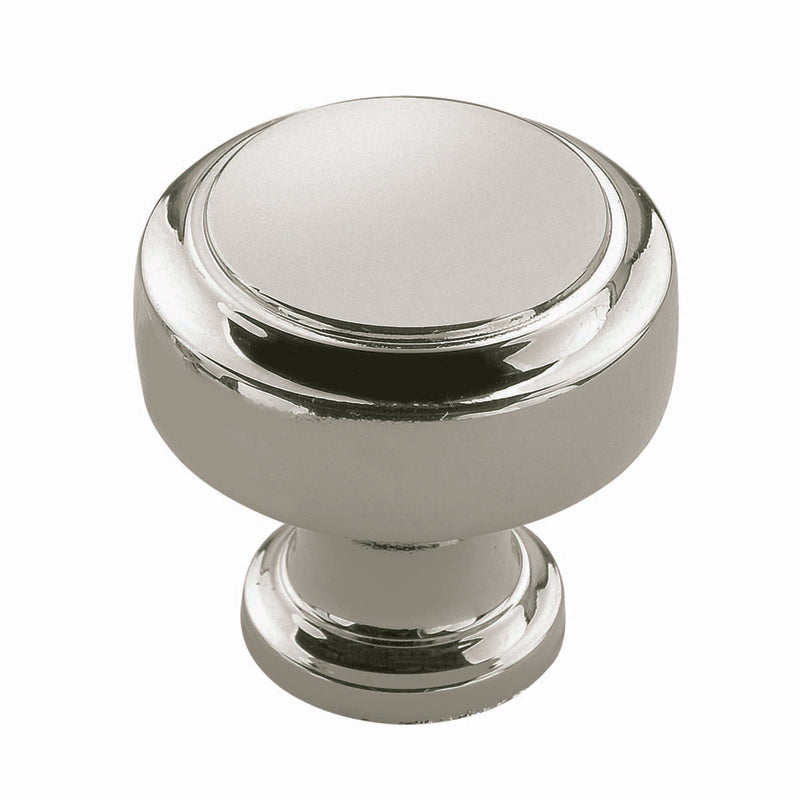 AMEROCK - Amerock Highland Ridge Collection Round Cabinet Knob 1-3/16 in. D 1-1/4 in. Polished Nickel 1 pk