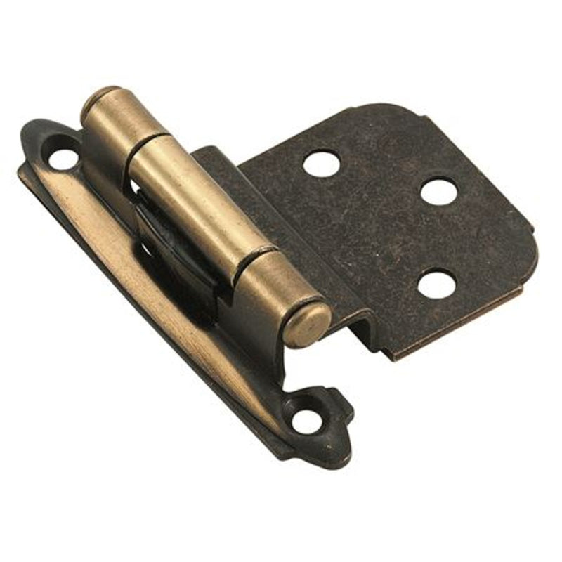 AMEROCK - Amerock 2-3/4 in. L Antique Brass Cabinet Hinge 2 pk