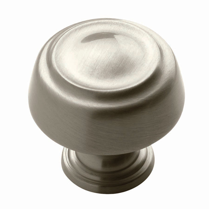 AMEROCK - Amerock Kane & Crosley Collection Cabinet Knob 1-1/4 in. D 1-1/4 in. Satin Nickel 1 pk