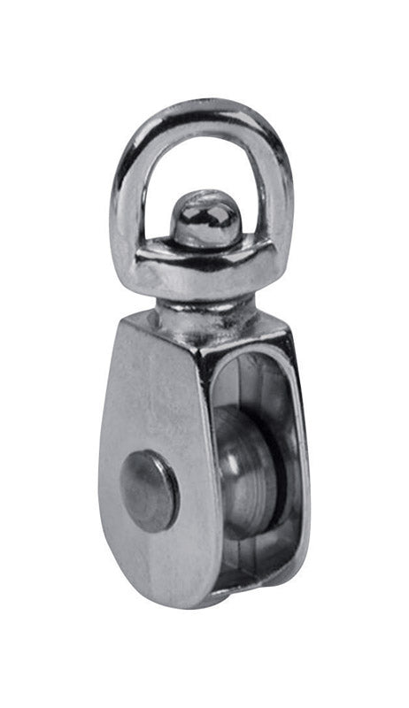 BARON - Baron 2 in. D Electro-Plated Iron Swivel Eye Single Eye Pulley