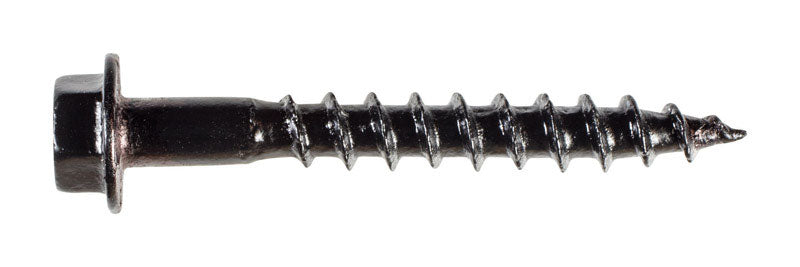 SIMPSON STRONG-TIE - Simpson Strong-Tie No. 10 X 1-1/2 in. L Hex Black Wood Screws 50 pk