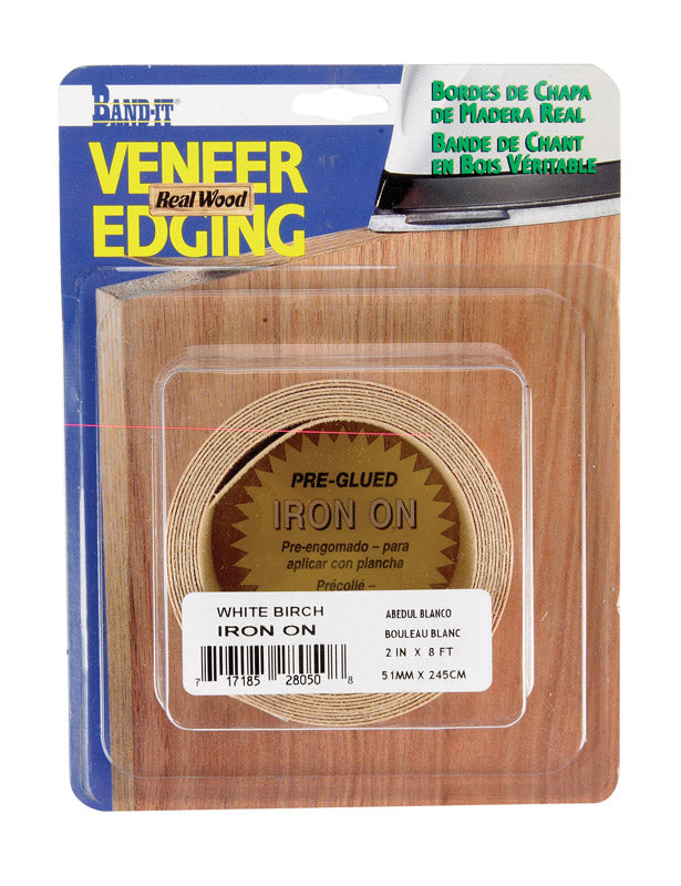 BAND-IT - Band-It 2 in. W X 8 ft. L Prefinished White Birch Wood Veneer Edge Banding