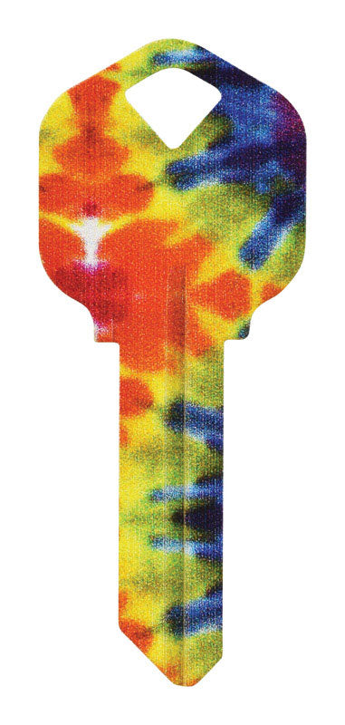 HILLMAN - Hillman Wackey Tie-Dyed House/Office Universal Key Blank Single - Case of 6