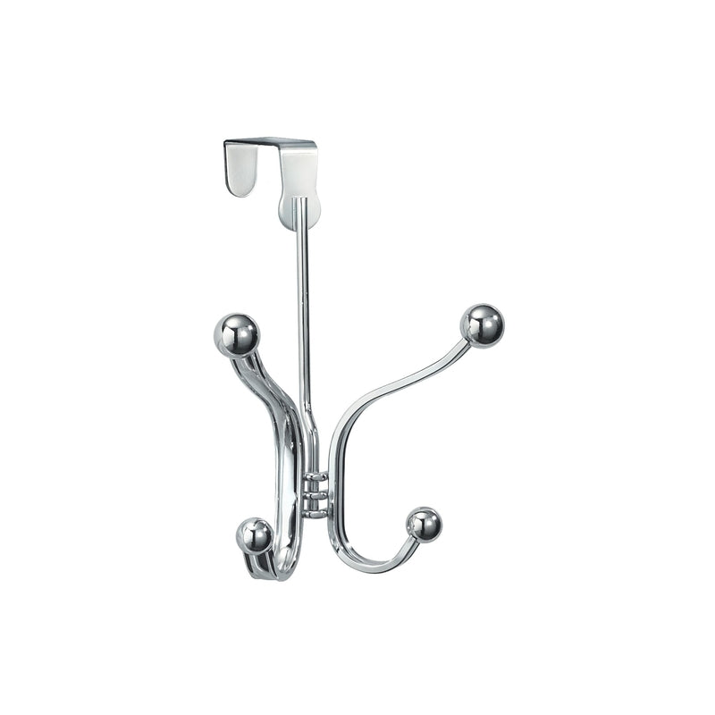 IDESIGN - iDesign York Lyra 8-1/2 in. H X 5-1/2 in. W X 4-1/2 in. L Chrome Over-the-Door Hook Silver