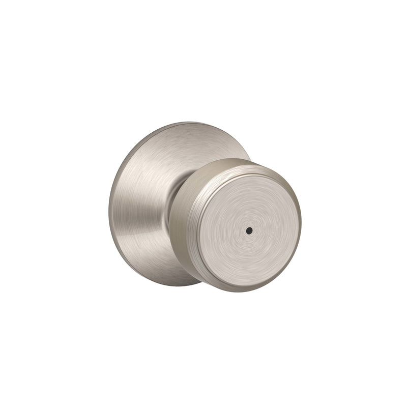 SCHLAGE - Schlage Bowery Satin Nickel Bed and Bath Knob Right or Left Handed