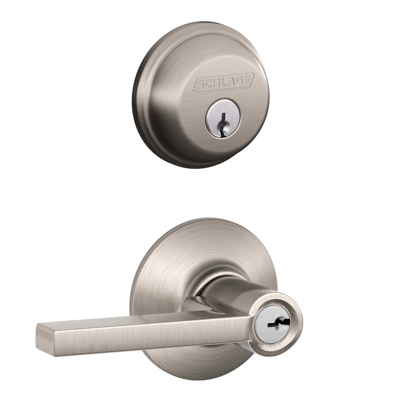 SCHLAGE - Schlage Latitude Satin Nickel Metal Single Cylinder Deadbolt