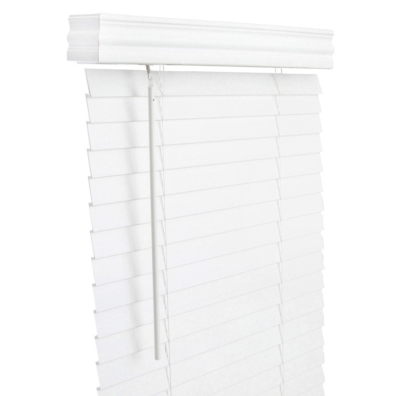 LIVING ACCENTS - Living Accents Faux Wood 2 in. Blinds 30 in. W X 60 in. H White Cordless