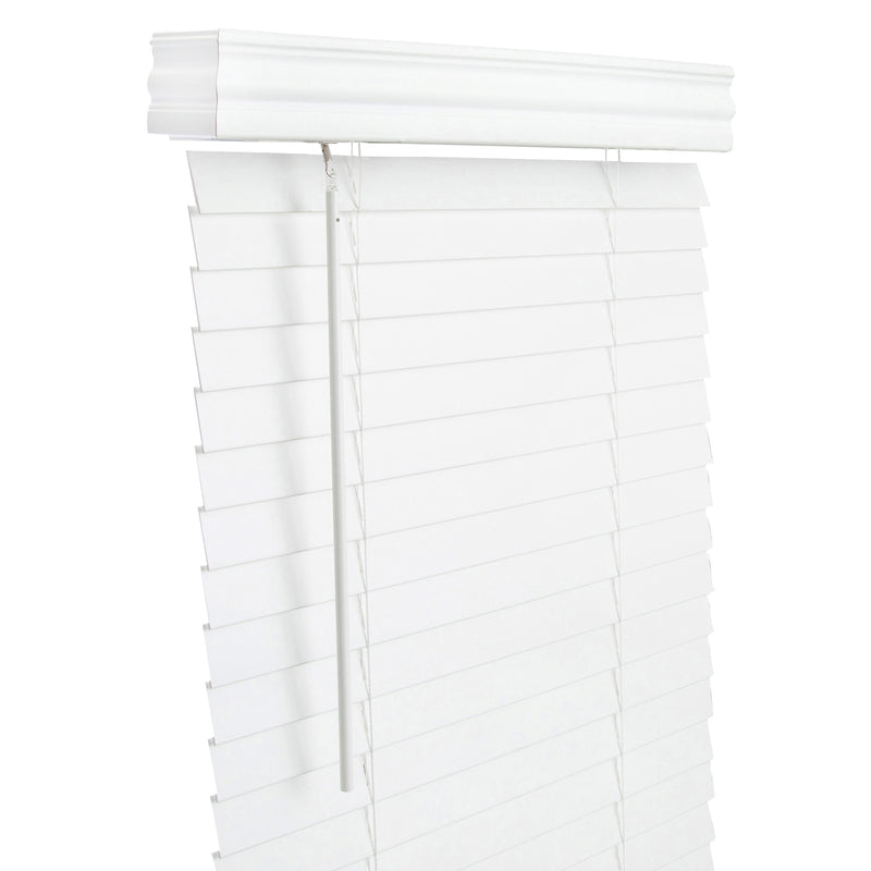 LIVING ACCENTS - Living Accents Faux Wood 2 in. Blinds 48 in. W X 60 in. H White Cordless